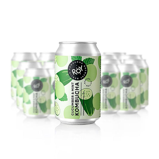 ROY Cucumber & Mint Kombucha "Zomereditie", Berlijn, BIO, 7,92 l, 24 x 330 ml