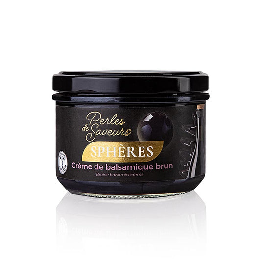 Kruidenkaviaar bolletjes "Crema Balsamico", 20 mm bolvormig, Perles de Saveurs, 250 g, ca. 30 stuks