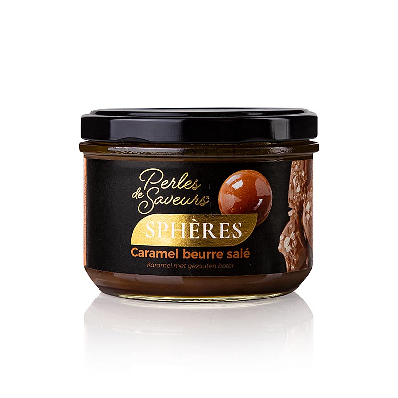 Kruidenkaviaar bolletjes "Zoute karamel", 20 mm bolvormig, Perles de Saveurs, 250 g, ca. 30 stuks