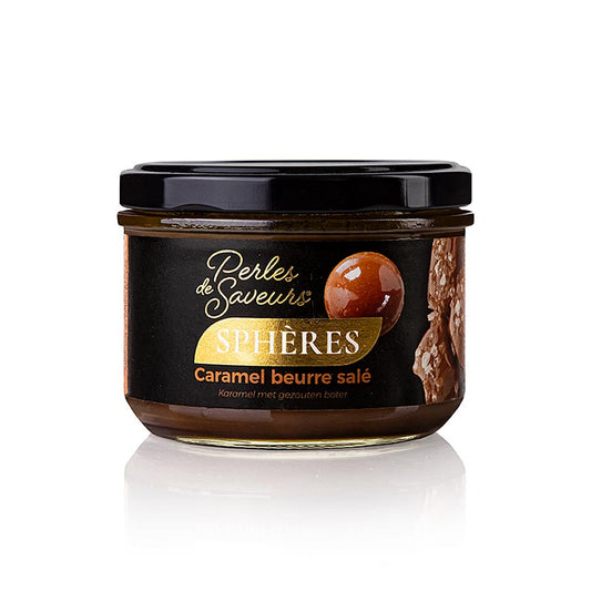 Kruidenkaviaar bolletjes "Zoute karamel", 20 mm bolvormig, Perles de Saveurs, 250 g, ca. 30 stuks