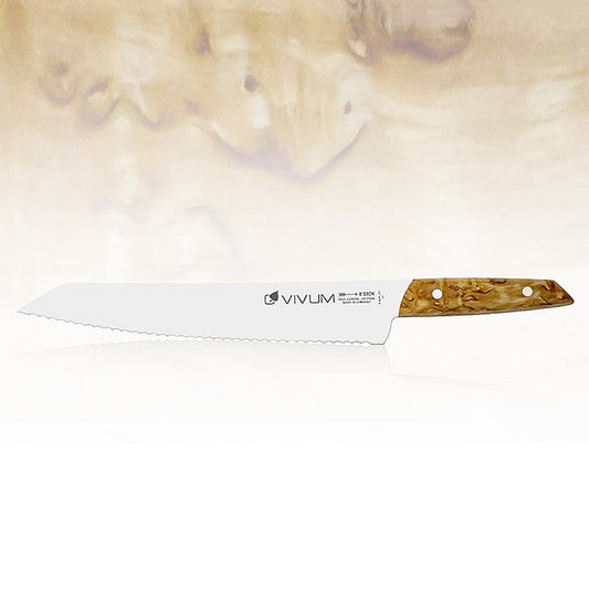 VIVUM broodmes with 26cm serrated blade and wooden handle by DICK 