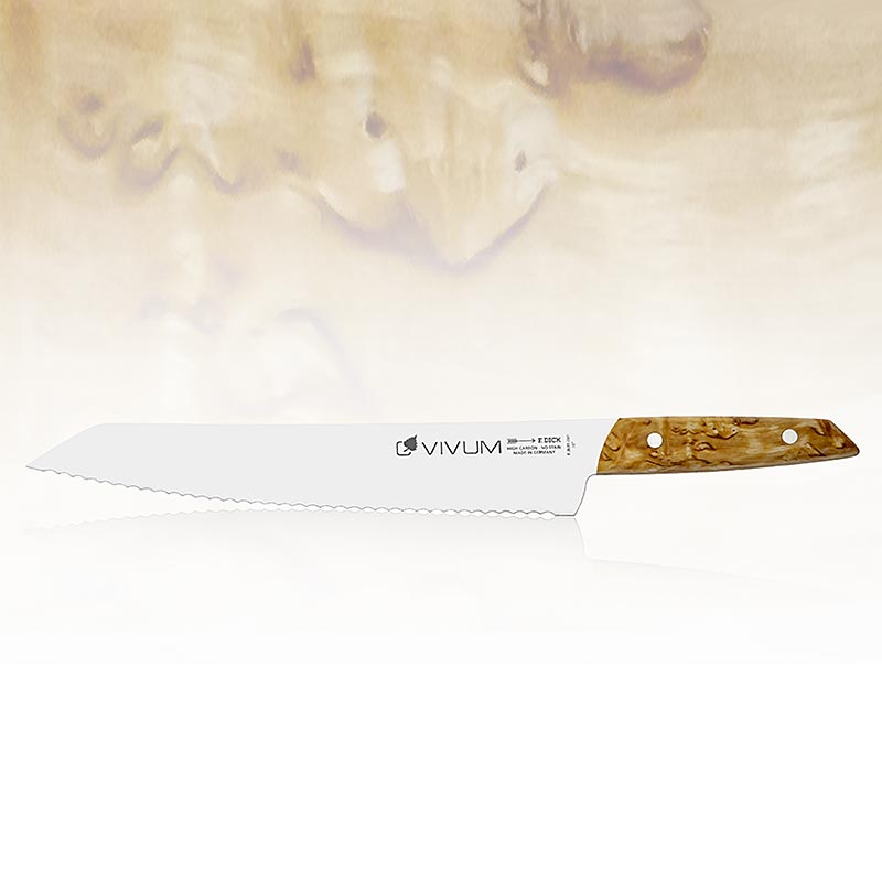 VIVUM broodmes, gekarteld, met houten handvat, 26 cm, DICK, 1 stuk