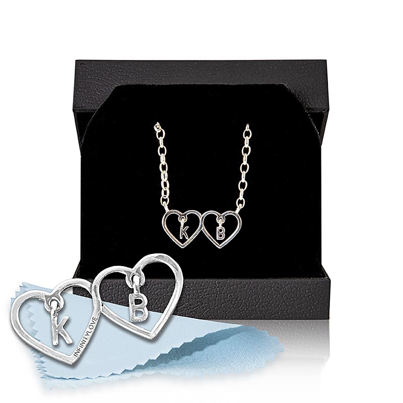 INFINITYLOVE ketting, 45 cm, + hanger + gravure, zilver, 1 stuk