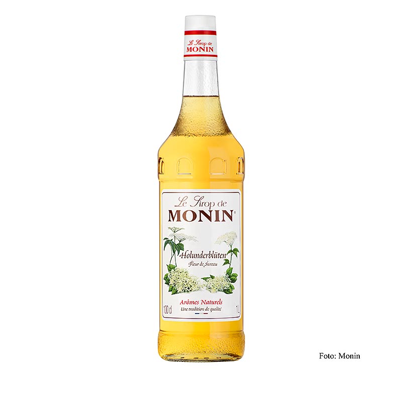Monin Vlierbloesemsiroop 1:8, 1 liter - High quality elderflower syrup perfect for cocktails and mocktails