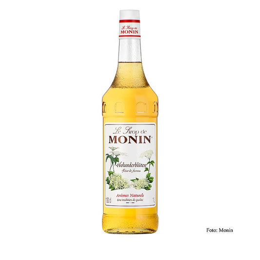 Monin Vlierbloesemsiroop 1:8, 1 liter - High quality elderflower syrup perfect for cocktails and mocktails