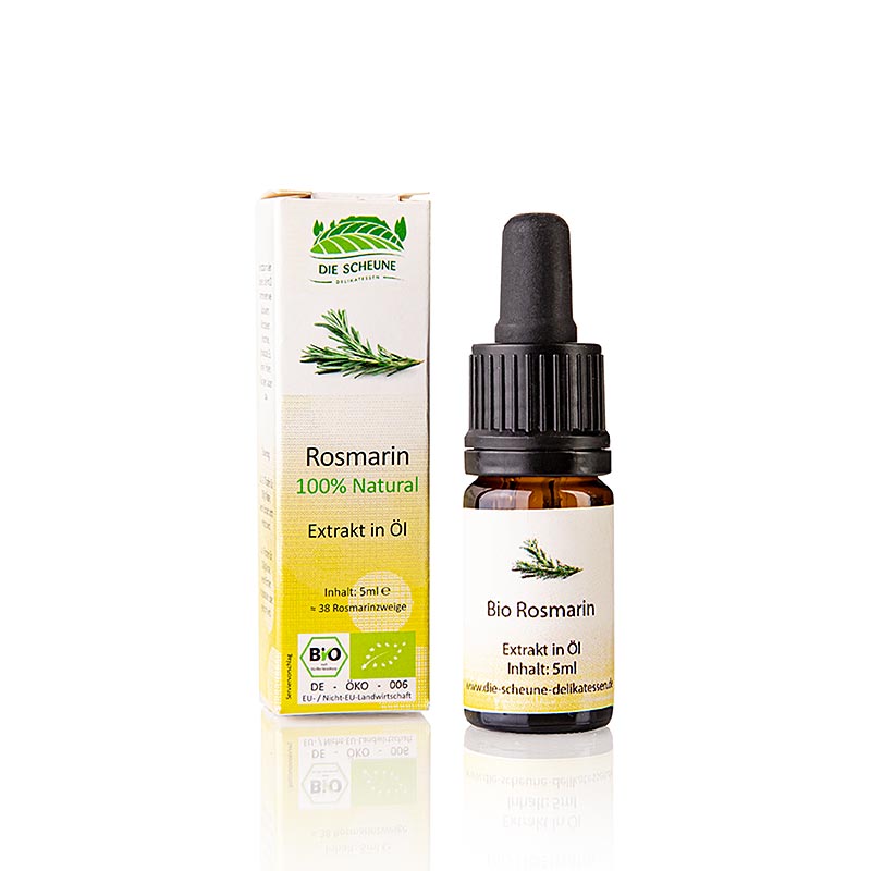 Organic 5 ml bottle of De Schuur natuurlijk rozemarijnaroma, a natural and aromatic product