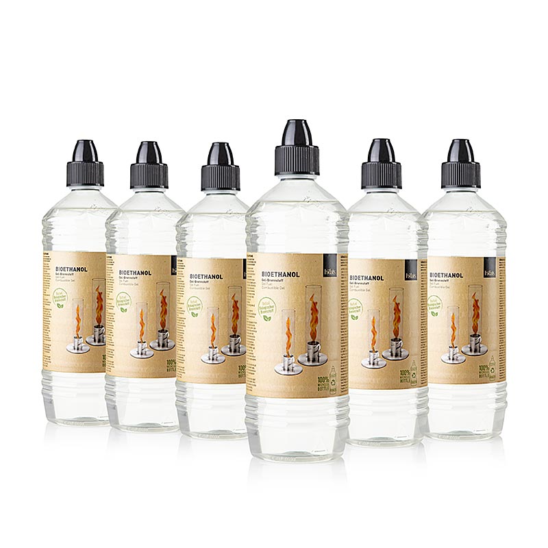 Höfats gele brandstof, bio-ethanol,  (voor Spin 90/120), 6 l, 6 x 1000 ml