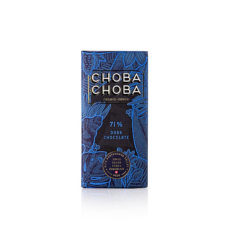 Organic 71% dark chocolate bar from Choba Choba, 91g - special price valid until 30092024