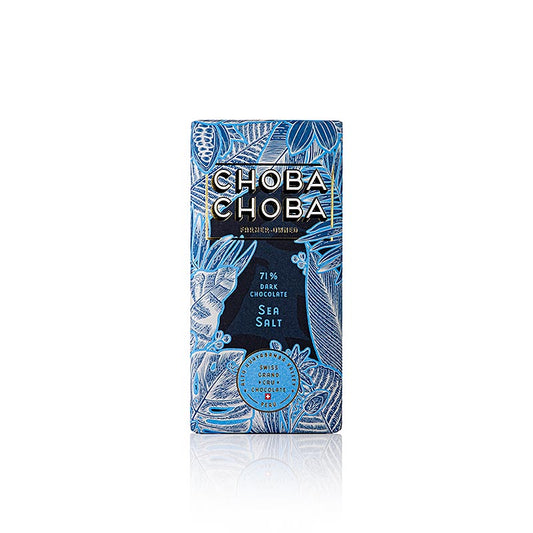 Pure Chocolade 71% Zeezout, pure chocoladereep, Choba Choba, BIO, 91 g - speciale prijs, geldig t/m 30.09.2024