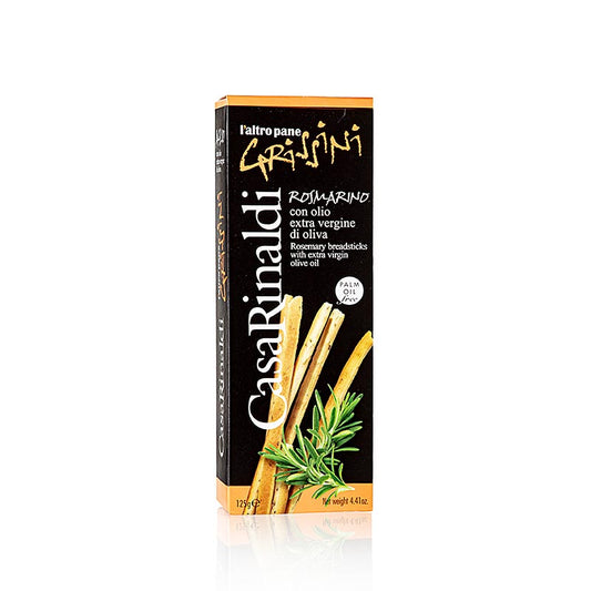 Grissini koekjes met rozemarijn, 125g, Casa Rinaldi, 125g - heerlijke Italiaanse broodstengels met een vleugje rozemarijn, ideaal als snack of bijgerecht
