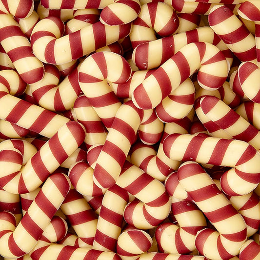 Chocoladeversiering "Candy Cane / Zuckerstange", 44x22 mm, Dobla (77629), 400 g, 120 stuks