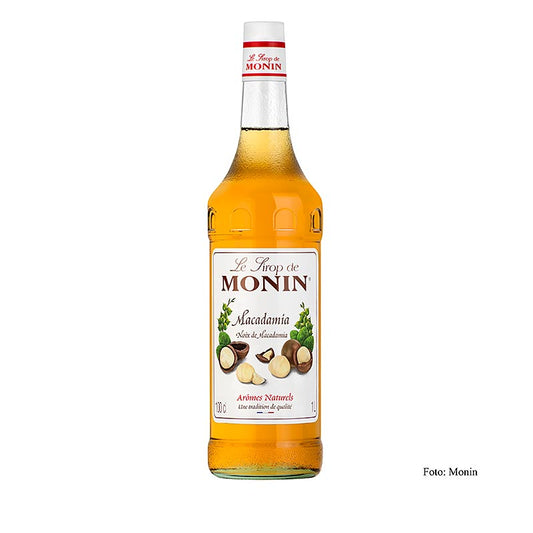 Delicious Monin Macadamia Nut Syrup, 1:8 concentration, 1 liter bottle for coffee and cocktail creations