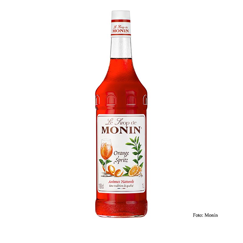 Monin Sinaasappelspritssiroop 1:8, 1 liter - delicious orange syrup for refreshing drinks and cocktails