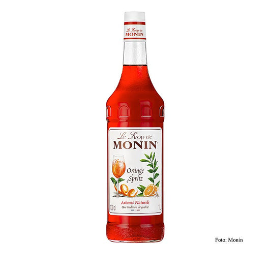 Monin Sinaasappelspritssiroop 1:8, 1 liter - delicious orange syrup for refreshing drinks and cocktails