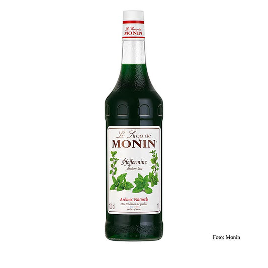 Monin pepermuntsiroop, groen 1:8, 1 liter - verfrissende siroop gemaakt van natuurlijke muntsmaak