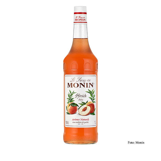 Monin perzik siroop 1:8, 1 liter - heerlijke siroop gemaakt van sappige perziken