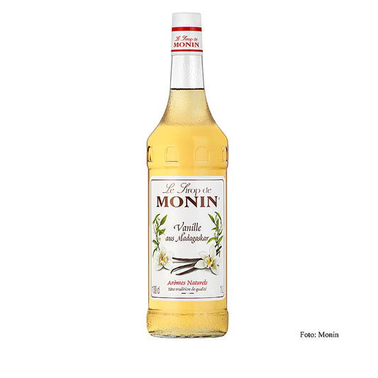 Monin vanillesiroop 1:8, 1 liter glazen fles product image for SEO