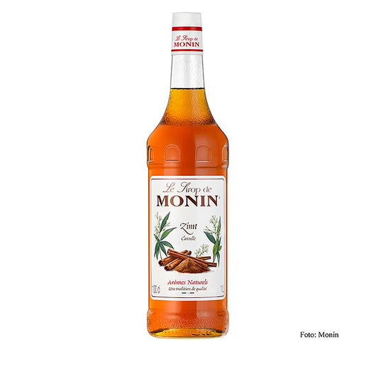Monin kaneelsiroop 1:8, 1 liter - Zoete kaneelsmaak siroop van hoge kwaliteit voor diverse drankjes en desserts