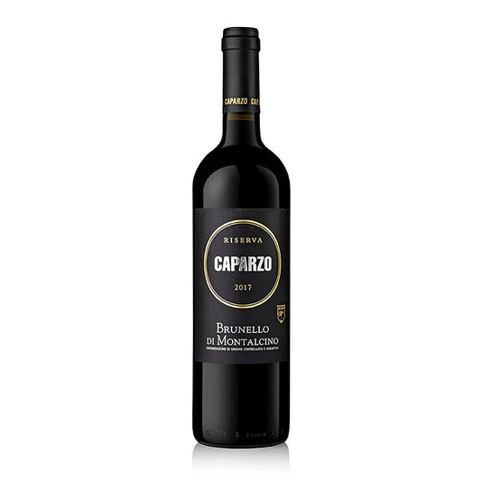Caparzo 2017 Brunello di Montalcino RISERVA, a dry Toscane red wine with 96 points from Wine Spectator, in a 750 ml bottle