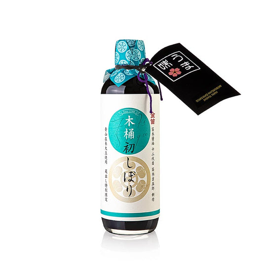 Sojasaus Hatsusibori Shoyu, Fueki, 600 ml - traditional Japanese soy sauce in a 600 ml bottle