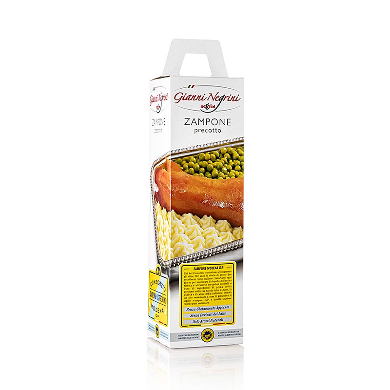 Zampone - gevulde varkenspoot, heel, vacuüm verpakt, Negrini, 1 kg