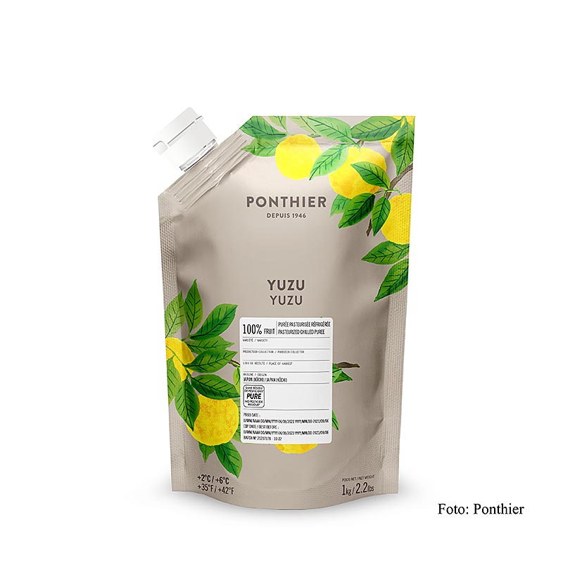 Ponthier Yuzu-puree, ongezoet, 100% fruit, 1 kg