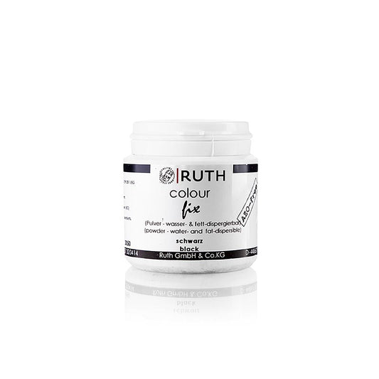 Voedingskleurstof zwart (carbo/kool), water- en vetoplosbaar, Ruth, 50 g