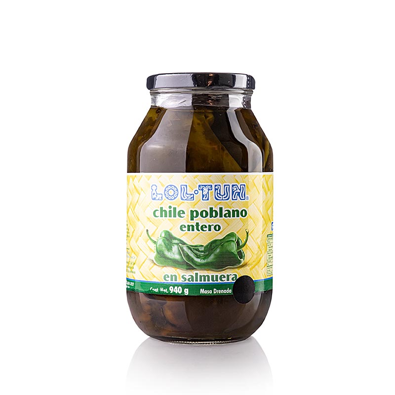 Whole 940 g Poblano Spaanse peper, a versatile and flavorful product