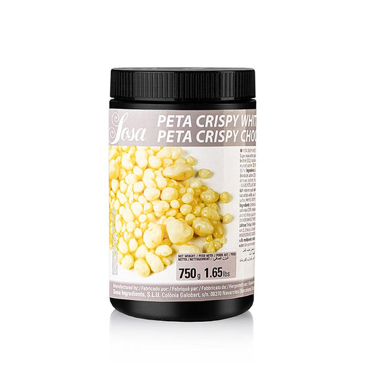Sosa Peta Crispy, omhuld met witte chocolade, knallende bruis, 750 g
