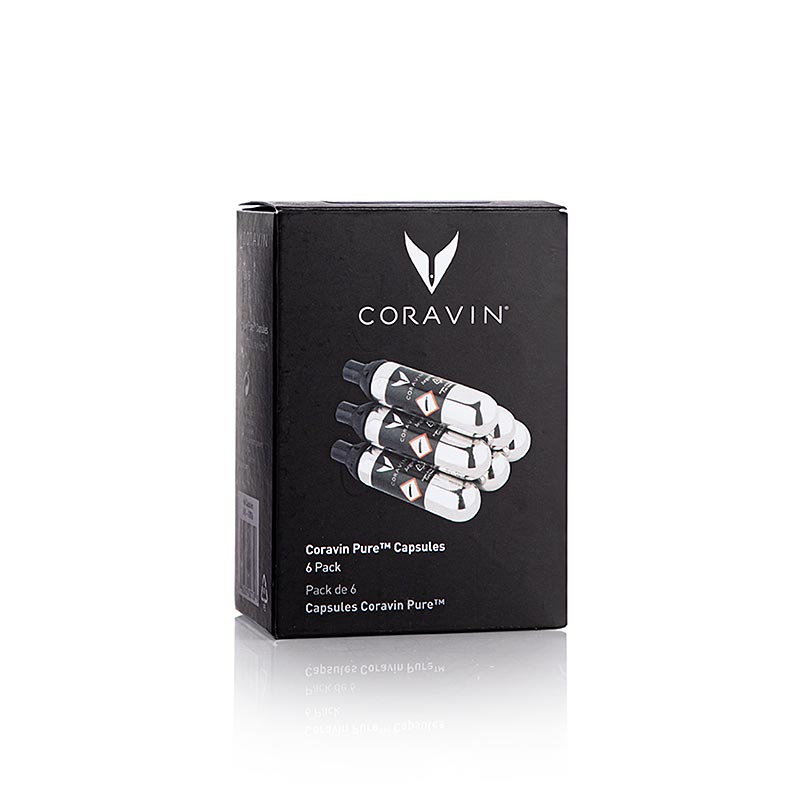 Coravin Wijnkoelkast - Capsules, met argongas (A65), 6 stuks, for preserving wine freshness