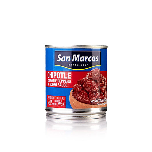 Smoky and flavorful San Marcos 212 g chipotle peppers in adobo sauce