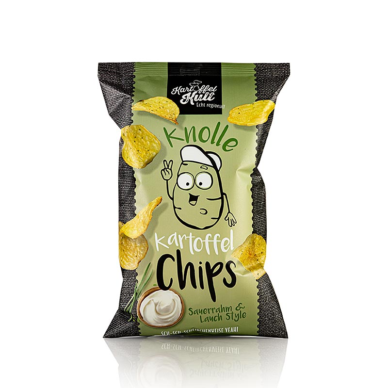 Kartoffelkult - Aardappelchips met zure room, 100 g