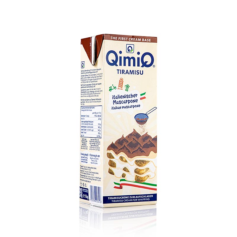 A 1 kg package of QimiQ Tiramisu, a versatile and easy-to-whip product