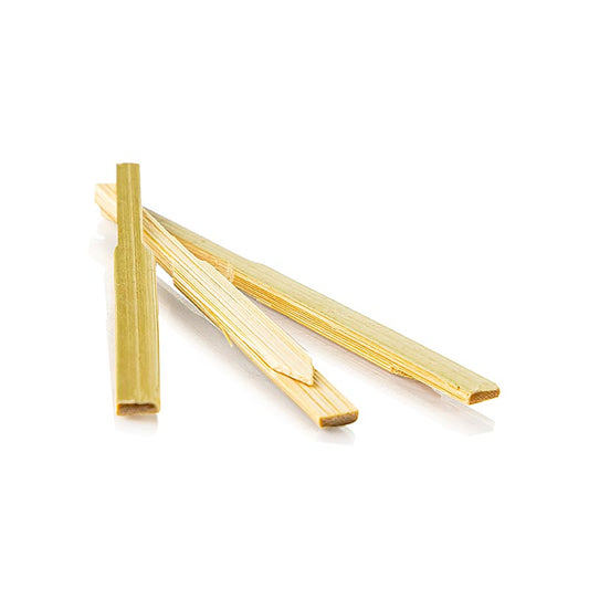 Wegwerp bamboe houten prikker "stropdas", 9 cm, naturel, 100 stuks