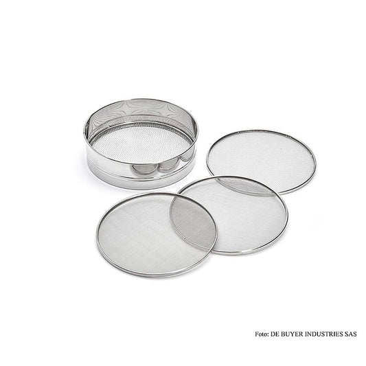Keuken-/meelzeef roestvrij staal (ø20, mazen 3, 2, 1 & 0,5 mm) de Buyer (4605.21), 1 stuk