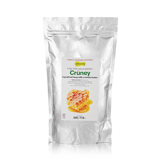 LYOFEELING CRUNEY honingpoeder 500g and TÖUFOOD 500g product illustration on white background