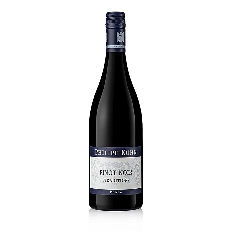 Philipp Kuhn 2021 Pinot Noir (Spätburgund)Tradition droge rode wijn QW Pfalz 0,75, 750 ml - Rijke rode wijn uit Pfalz, Duitsland, met droge en traditionele smaak