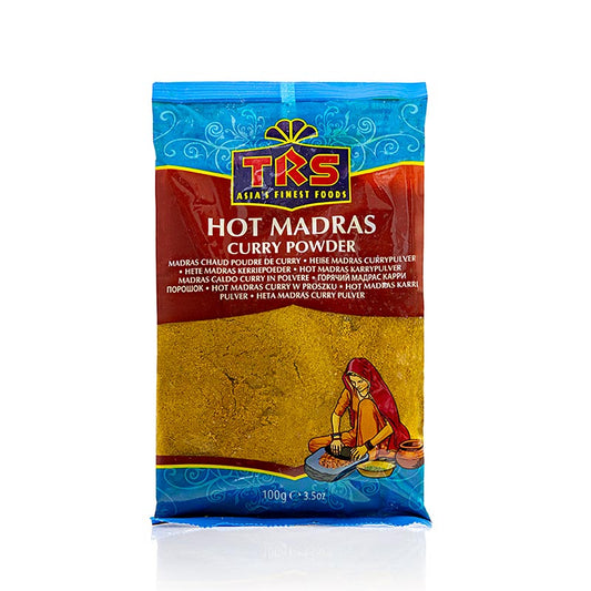 Currypoeder - Hot Madras, pittig, 100 g