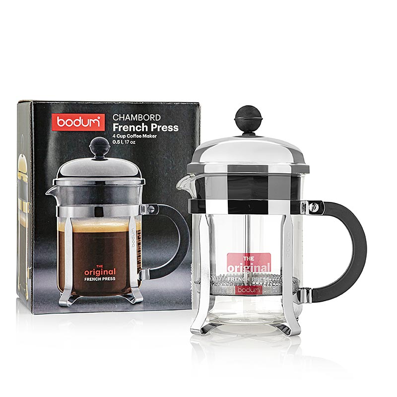 Bodum koffiezetapparaat "Chambord", verchroomd roestvrij staal, 500 ml, 1 stuk