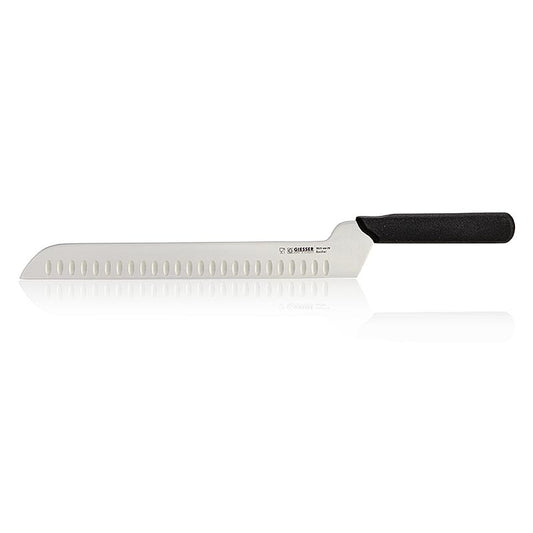 Kaasmes, met kartelrand, 29 cm, zwart handvat, 1 stuk