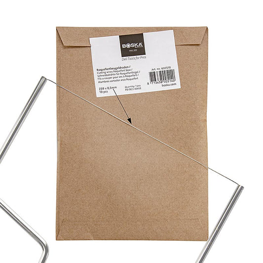 Reservedraden voor Roquefortboog (draadsnijmes/kaasdraad) 24 cm, 10 stuks