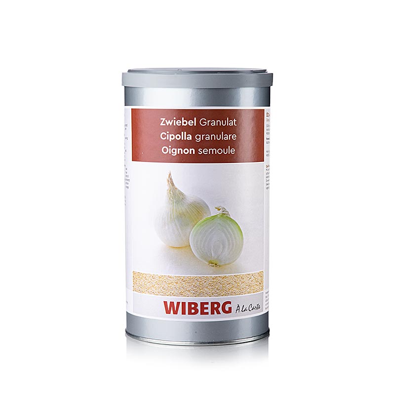 Verpakte Wiberg uiengranulaat met een inhoud van 590 g, smaakveilig product