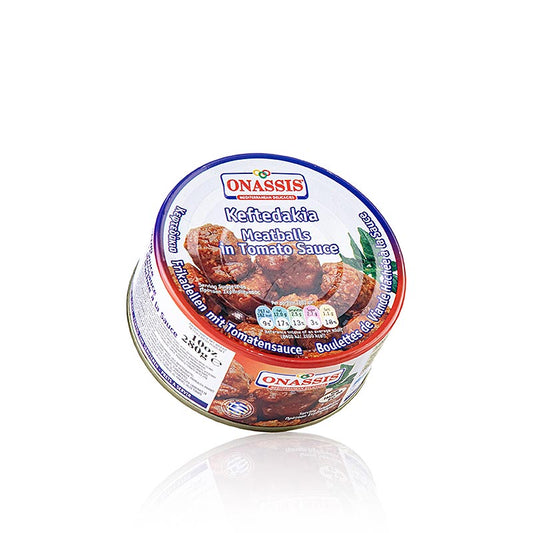 Gehaktballetjes in tomatensaus, Onassis, 280 g - heerlijke kant-en-klare gehaktballetjes in een smakelijke tomatensaus, perfect voor een snelle en gemakkelijke maaltijd