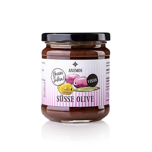 Alt tekst: Beeld van een pot Olijfpasta, Anemos, 210 g, een heerlijke en gezonde optie voor een smakelijke maaltijd