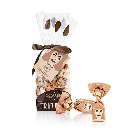 Tartuflanghe trifulòt - truffelbonbons Alba mini, witte chocolade 180 g