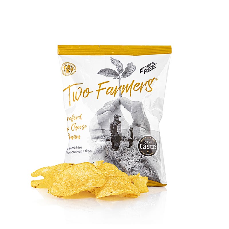 Two Farmers - Aardappelchips "Hereford Hop Cheese & Onion", 40 g