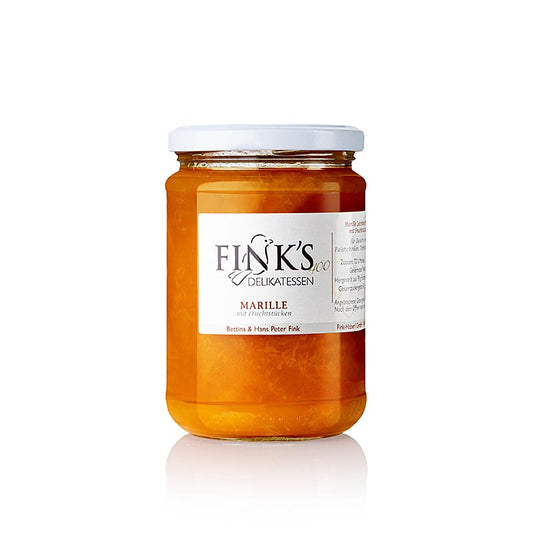 Abrikozenjam, met stukjes fruit, Fink's Delicatessen, 400 g