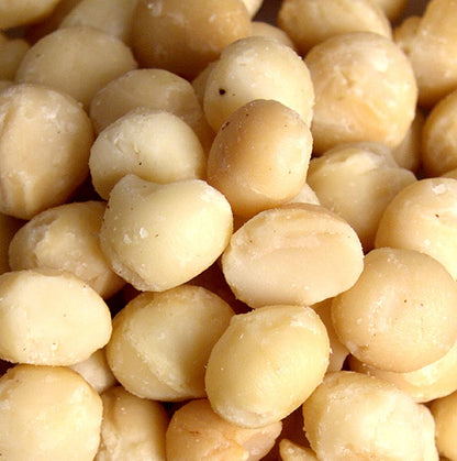Macadamianoten, heel, geroosterd, met zonnebloemolie, gezouten, 1 kg
