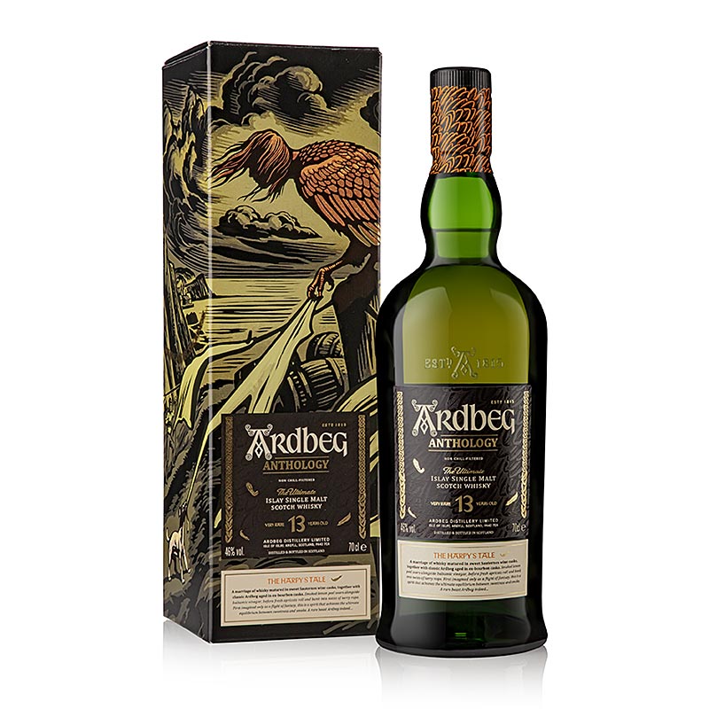 Single Malt Whisky Ardbeg Anthology Harpy's Tale 13 jaar, 46% vol., Islay, 700 ml