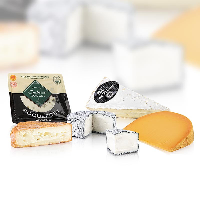 Kaasset Frankrijk, 5 soorten, 775 g, 5 stuks.